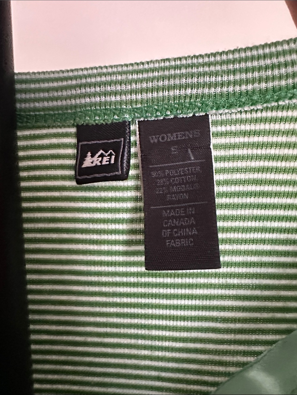REI Mint Green Striped Long-Sleeve Henley Top - Picture 2 of 7
